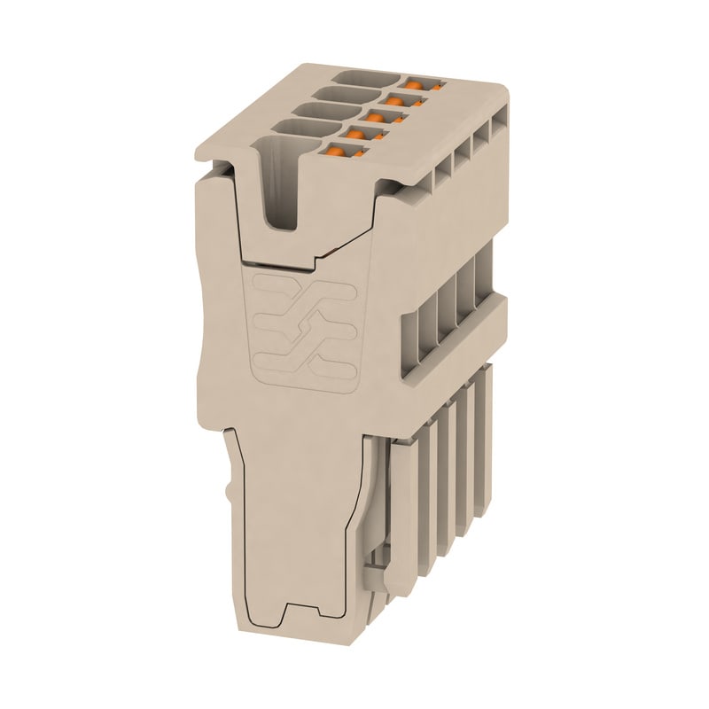 WEIDMULLER - Connettore (Morsetto), PUSH IN, 1.5 mm², 17.5 A, 500 V, Numero di collegamenti: 5, Numero di poli: 5, Larghezza: 17.5 mm