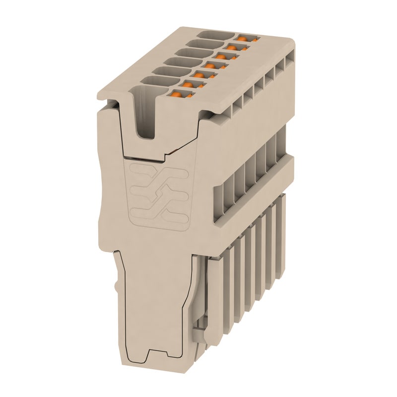 WEIDMULLER - Connettore (Morsetto), PUSH IN, 1.5 mm², 17.5 A, 500 V, Numero di collegamenti: 7, Numero di poli: 7, Larghezza: 24.5 mm