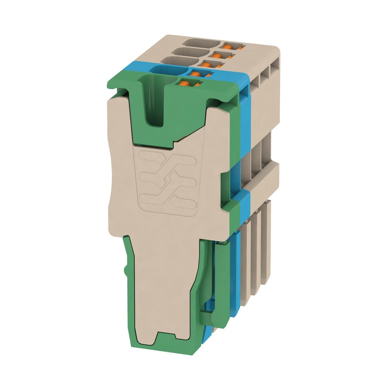 WEIDMULLER - Connettore (Morsetto), PUSH IN, 1.5 mm², 17.5 A, 500 V, Numero di collegamenti: 5, Numero di poli: 5, Larghezza: 17.5 mm