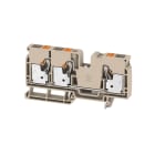 WEIDMULLER - Morsettiera passante, PUSH IN, Beige scuro, 10 mm², 57 A, 1000 V, Numero di collegamenti: 3