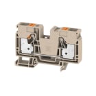 WEIDMULLER - Morsettiera passante, PUSH IN, Beige scuro, 16 mm², 76 A, 1000 V, Numero di collegamenti: 2