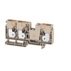 WEIDMULLER - Morsettiera passante, PUSH IN, Beige scuro, 16 mm², 76 A, 1000 V, Numero di collegamenti: 3