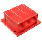 WEIDMULLER - Morsetto a bullone, Collegamento a vite, rosso, 240 mm², 600 A, 4000 V, Numero di collegamenti: 6, Numero di piani: 1, Piastra di montaggio, V-0, poli