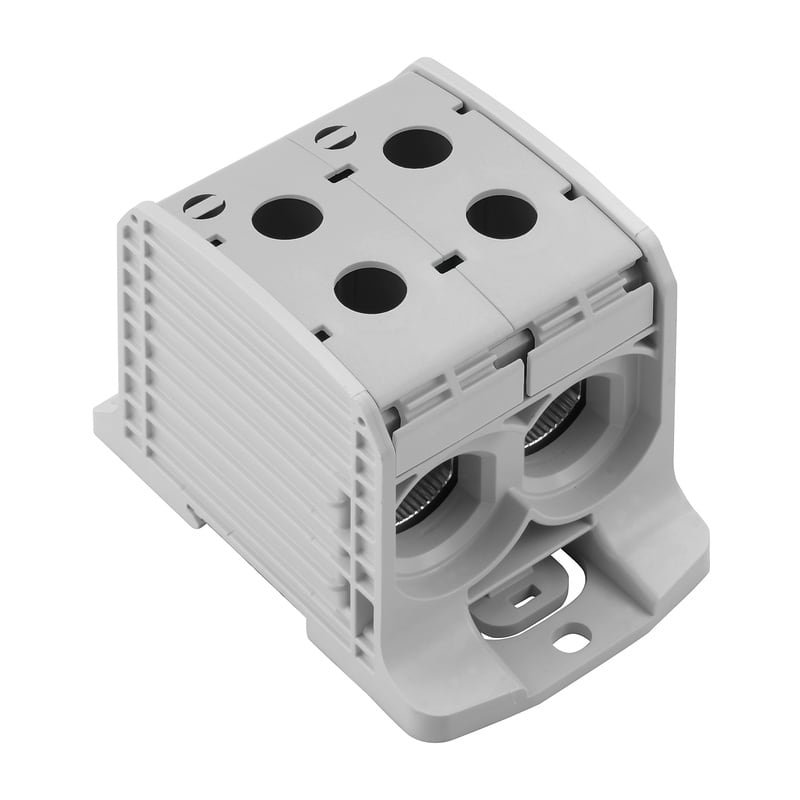 WEIDMULLER - Morsetto ripartitore di potenziale, Collegamento a vite, Grigio chiaro, 185 mm², 353 A, 1000 V, Numero di collegamenti: 4, Numero di piani: 1