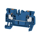 WEIDMULLER - Morsettiera passante, PUSH IN, Blu scuro, 2.5 mm², 24 A, 800 V, Numero di collegamenti: 2
