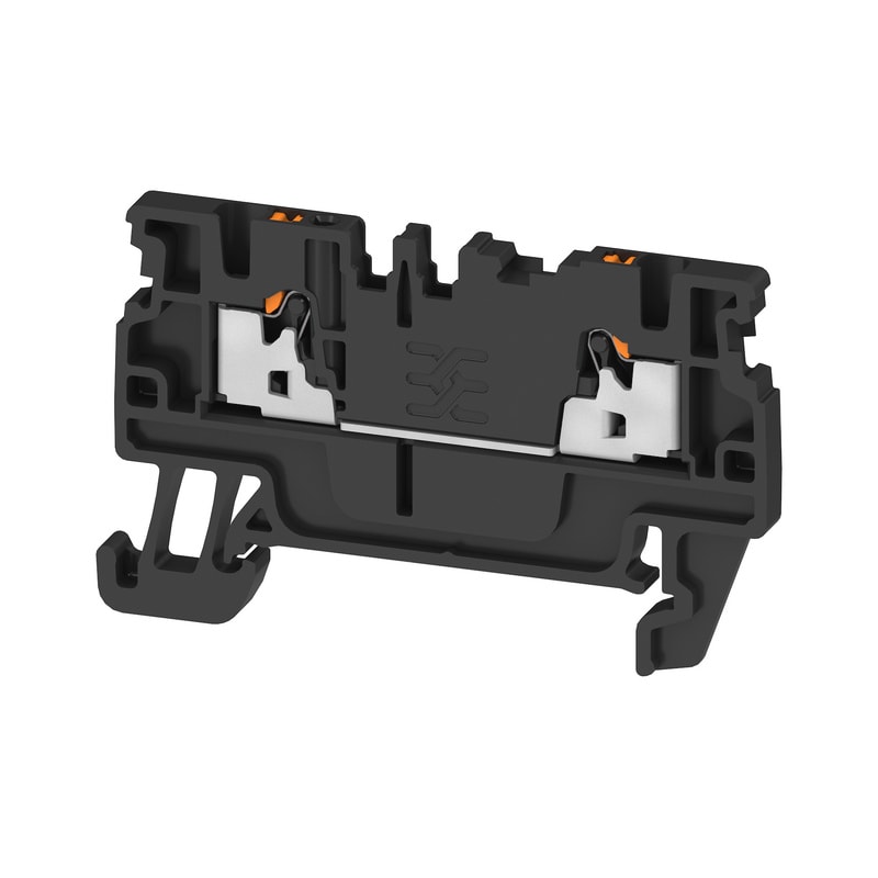 WEIDMULLER - Morsettiera passante, PUSH IN, nero, 1.5 mm², 17.5 A, 500 V, Numero di collegamenti: 2
