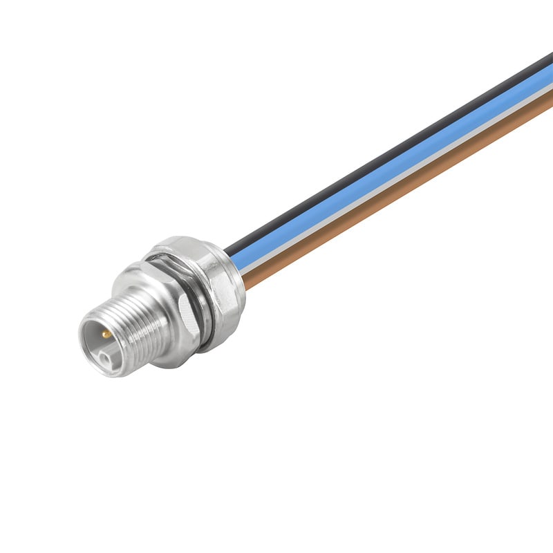 WEIDMULLER - Connettore circolare, integrato (con cavo), M12, Numero di poli: 5, 0.3 m, 1.5 mm²