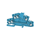 WEIDMULLER - Morsetto componibile a più piani, PUSH IN, blu, 2.5 mm², 800 V, Numero di collegamenti: 6, Numero di piani: 2, TS 35, V-0