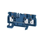 WEIDMULLER - Morsettiera passante, PUSH IN, Blu scuro, 4 mm², 32 A, 800 V, Numero di collegamenti: 3