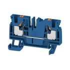 WEIDMULLER - Morsettiera passante, PUSH IN, Blu scuro, 4 mm², 32 A, 800 V, Numero di collegamenti: 2