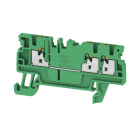 WEIDMULLER - Morsettiera passante, PUSH IN, verde, 1.5 mm², 17.5 A, 500 V, Numero di collegamenti: 3