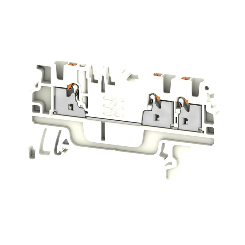 WEIDMULLER - Morsettiera passante, PUSH IN, bianco, 1.5 mm², 17.5 A, 500 V, Numero di collegamenti: 3