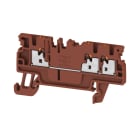 WEIDMULLER - Morsettiera passante, PUSH IN, marrone, 1.5 mm², 17.5 A, 500 V, Numero di collegamenti: 3
