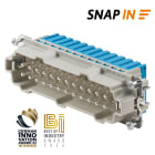 WEIDMULLER - Inserto di contatto (Connettori a innesto industriali), Maschio, 500 V, 16 A, Numero di poli: 24, SNAP IN, Dimensioni di installazione: 8