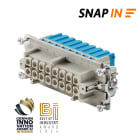 WEIDMULLER - Inserto di contatto (Connettori a innesto industriali), Femmina, 500 V, 16 A, Numero di poli: 16, SNAP IN, Dimensioni di installazione: 6
