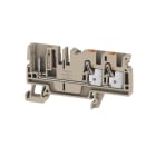 WEIDMULLER - Morsetto innestabile, PUSH IN, Beige scuro, 4 mm², 32 A, 800 V, Numero di collegamenti: 2, Numero di piani: 1, TS 35