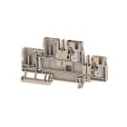 WEIDMULLER - Morsetto innestabile, PUSH IN, Beige scuro, 4 mm², 32 A, 800 V, Numero di collegamenti: 2, Numero di piani: 2, TS 35