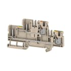 WEIDMULLER - Morsetto innestabile, PUSH IN, Beige scuro, 4 mm², 32 A, 800 V, Numero di collegamenti: 2, Numero di piani: 2, TS 35