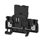 WEIDMULLER - Morsetto componibile portafusibile, PUSH IN, nero, 4 mm², 6.3 A, 400 V, Numero di collegamenti: 2, Numero di piani: 1, TS 35