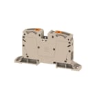 WEIDMULLER - Morsettiera passante, PUSH IN, Beige scuro, 35 mm², 125 A, 1000 V, Numero di collegamenti: 2