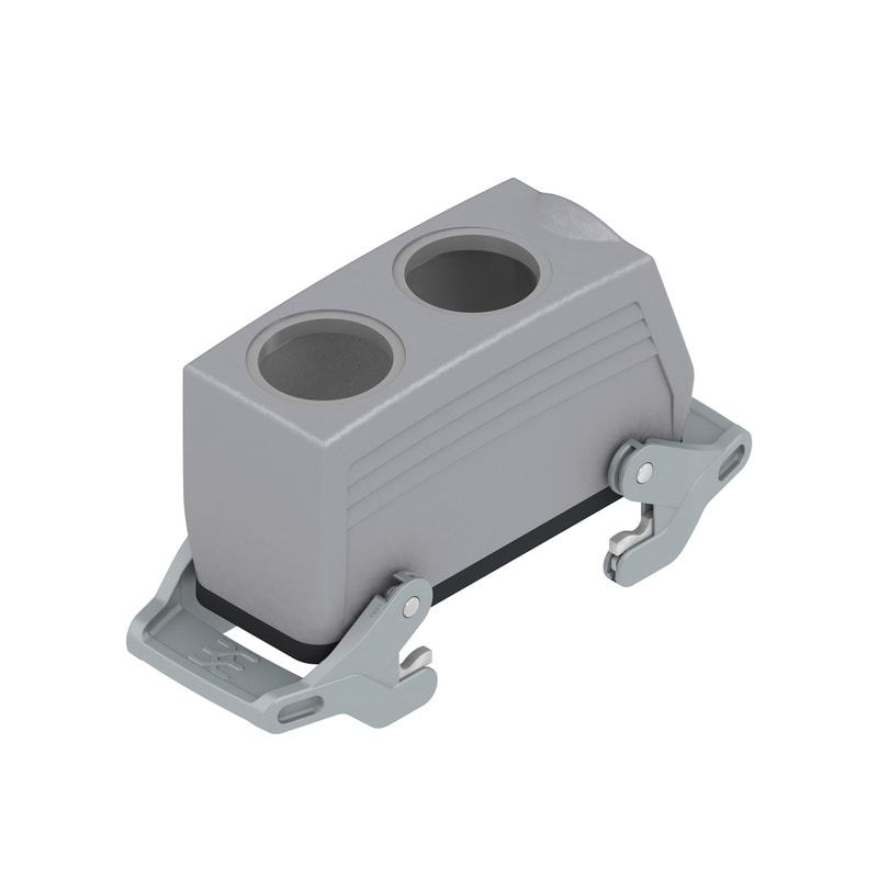 WEIDMULLER - Custodia connettori industriali, Base di prolunga, Gancio trasversale in basso, Dimensioni di installazione: 8, IP65, in stato collegato