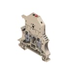 WEIDMULLER - Morsetto componibile portafusibile, Collegamento a vite, Beige scuro, 6 mm², 6.3 A, 250 V, Numero di collegamenti: 2, Numero di piani: 1, TS 35