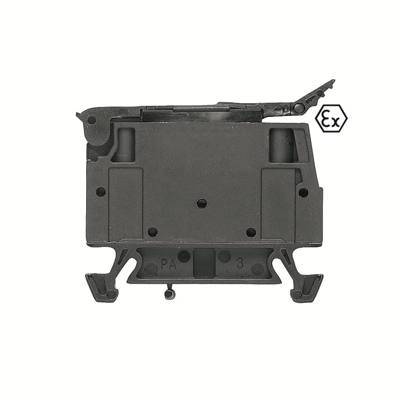 WEIDMULLER - Morsetto componibile portafusibile, Collegamento a vite, nero, 4 mm², 6.3 A, 250 V, Numero di collegamenti: 2, Numero di piani: 1, TS 35