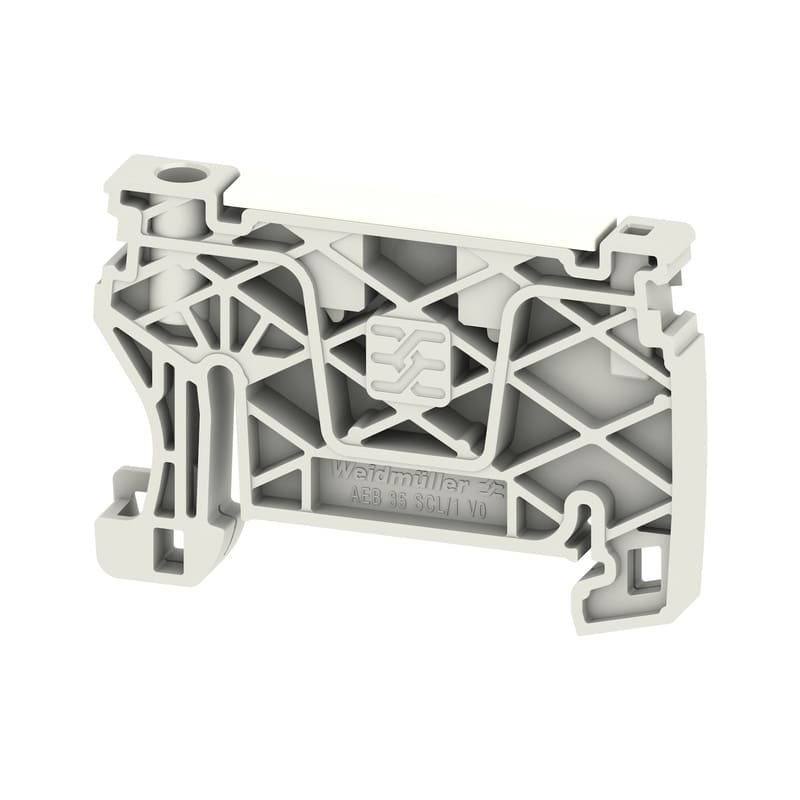 WEIDMULLER - Terminale di fissaggio, Grigio chiaro, TS 35, V-0, Wemid, Larghezza: 6 mm, 130 °C