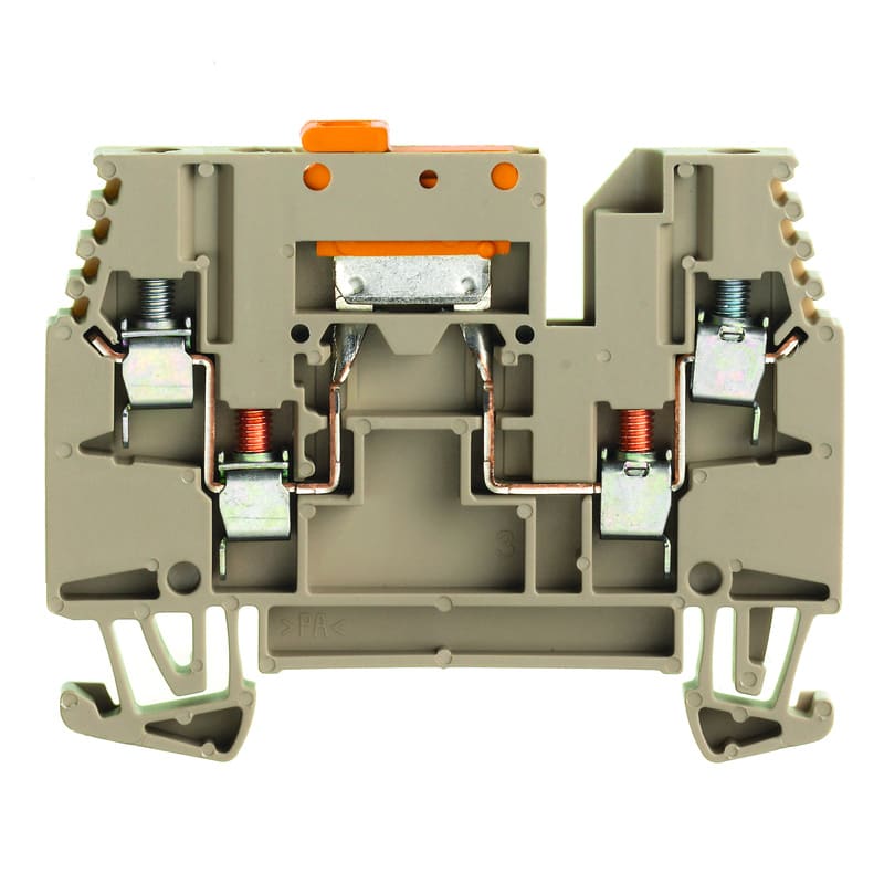 WEIDMULLER - Morsetto sezionatore di prova, Collegamento a vite, Beige scuro, 2.5 mm², 24 A, 400 V, Numero di collegamenti: 4, Numero di piani: 1