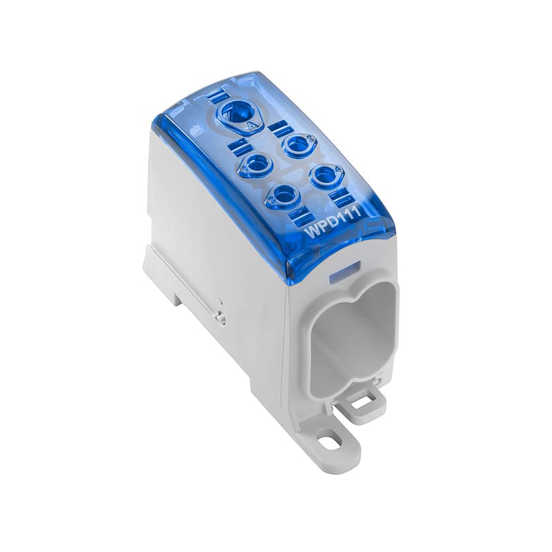 WEIDMULLER - Morsetto ripartitore di potenziale, Collegamento a vite, blu, 95 mm², 232 A, 1000 V, Numero di collegamenti: 5, Numero di piani: 1