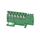WEIDMULLER - Morsettiera passante, PUSH IN, verde, 1.5 mm², 17.5 A, 500 V, Numero di collegamenti: 6