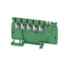 WEIDMULLER - Morsettiera passante, PUSH IN, verde, 2.5 mm², 24 A, 800 V, Numero di collegamenti: 5