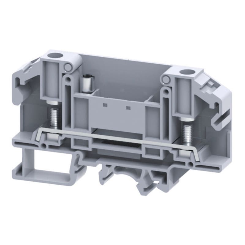 WEIDMULLER - Morsetto a bullone, Collegamento a bullone, grigio, 6 mm², 41 A, 1000 V, Numero di collegamenti: 2, Numero di piani: 1, TS 32, TS 35, V-2, Poliammide