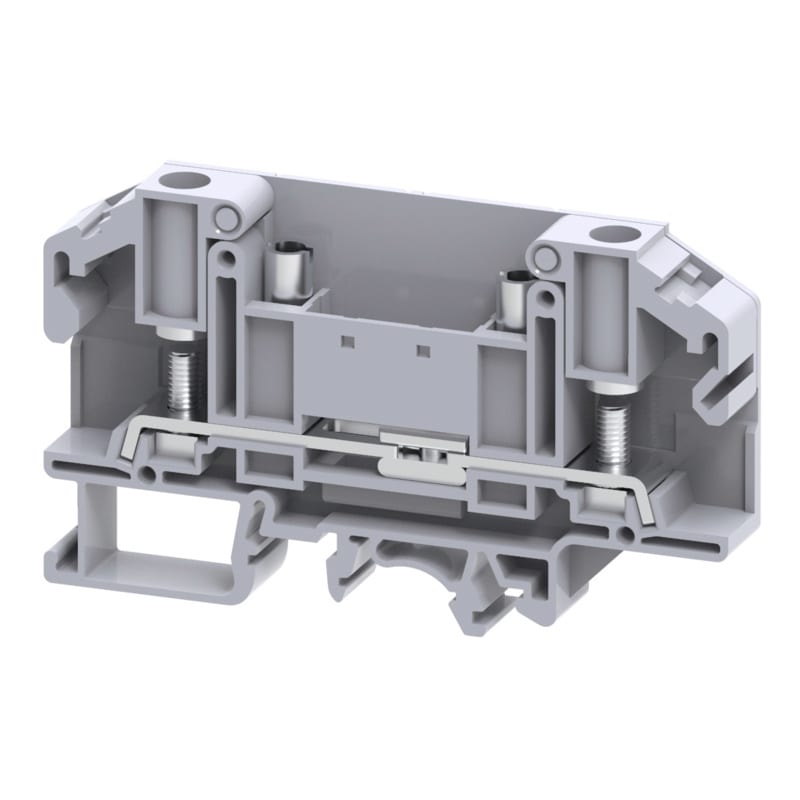 WEIDMULLER - Morsetto a bullone, Collegamento a bullone, grigio, 6 mm², 41 A, 1000 V, Numero di collegamenti: 2, Numero di piani: 1, TS 32, TS 35, V-2, Poliammide
