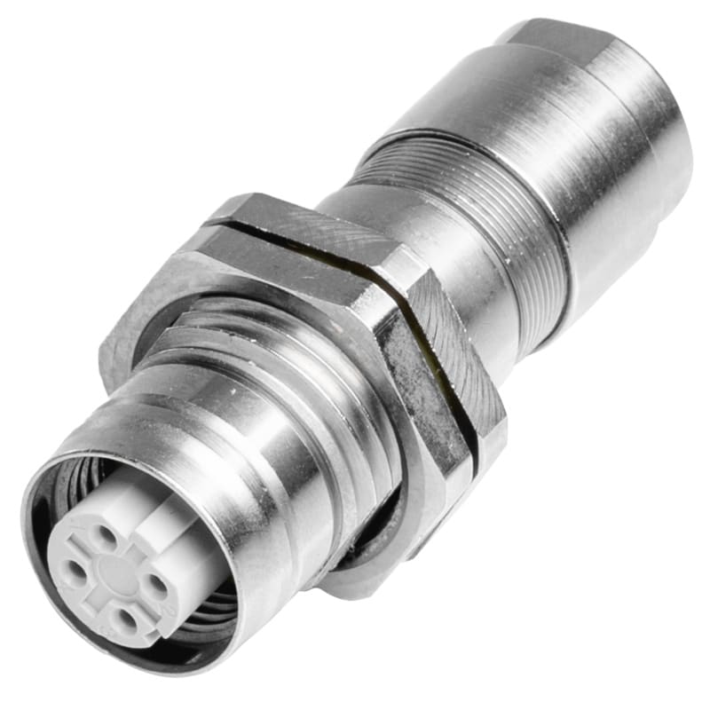 WEIDMULLER - Connettore circolare (personalizzabile sul campo), M12, Codificato D, Collegamento a crimpare, Numero di poli: 4, IP67, Collegamento schermato: Sì