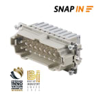 WEIDMULLER - Inserto di contatto (Connettori a innesto industriali), Maschio, 500 V, 16 A, Numero di poli: 16, SNAP IN, Dimensioni di installazione: 6