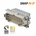 WEIDMULLER - Inserto di contatto (Connettori a innesto industriali), Maschio, 500 V, 16 A, Numero di poli: 16, SNAP IN, Dimensioni di installazione: 6