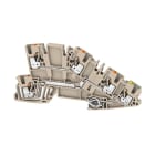WEIDMULLER - Morsetto da installazione multi piano, PUSH IN, Beige scuro, 2.5 mm², 24 A, 250 V, Numero di collegamenti: 5, Numero di piani: 3
