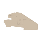 WEIDMULLER - Piastra terminale per morsetti, beige, Posizione verticale: 108.78 mm, Larghezza: 3 mm, V-0, Wemid, bloccabile: Sì