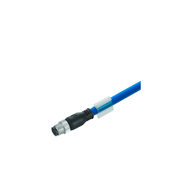 WEIDMULLER - Cavo per installazioni ferroviarie Ethernet (confezionato), Codificato D M12 – pin diritto IP67, aperto, Numero di poli: 4, Lunghezza: 3 m