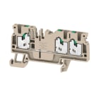WEIDMULLER - Morsettiera passante, SNAP IN, Beige scuro, 2.5 mm², 24 A, 800 V, Numero di collegamenti: 3