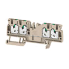 WEIDMULLER - Morsettiera passante, SNAP IN, Beige scuro, 2.5 mm², 24 A, 800 V, Numero di collegamenti: 4