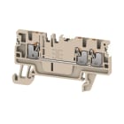 WEIDMULLER - Morsettiera passante, PUSH IN, Beige scuro, 1.5 mm², 17.5 A, 500 V, Numero di collegamenti: 3