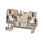 WEIDMULLER - Morsettiera passante, PUSH IN, Beige scuro, 2.5 mm², 24 A, 800 V, Numero di collegamenti: 2