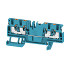 WEIDMULLER - Morsettiera passante, PUSH IN, blu, 2.5 mm², 24 A, 800 V, Numero di collegamenti: 4