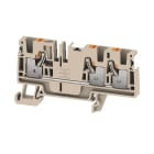 WEIDMULLER - Morsettiera passante, PUSH IN, Beige scuro, 4 mm², 32 A, 800 V, Numero di collegamenti: 3