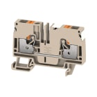 WEIDMULLER - Morsettiera passante, PUSH IN, Beige scuro, 6 mm², 41 A, 800 V, Numero di collegamenti: 2