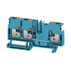 WEIDMULLER - Morsettiera passante, PUSH IN, blu, 6 mm², 41 A, 800 V, Numero di collegamenti: 3