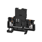 WEIDMULLER - Morsetto componibile portafusibile, PUSH IN, nero, 4 mm², 6.3 A, 250 V, Numero di collegamenti: 2, Numero di piani: 1, TS 35