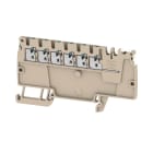 WEIDMULLER - Morsetto ripartitore di potenziale, PUSH IN, Beige scuro, 1.5 mm², 17.5 A, 500 V, Numero di collegamenti: 6, Numero di piani: 1